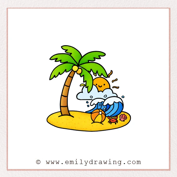 Preview of Cartoon Beach drawing